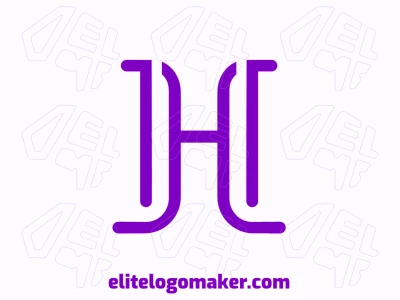 Um logotipo abstrato com a letra 'H', elaborado com formas modernas para transmitir uma imagem profissional, ideal para a identidade de marca de uma empresa.