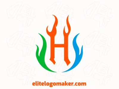 Um logotipo abstrato notável com a letra 'H', apresentando formas modernas e dinâmicas em um estilo abstrato inovador.