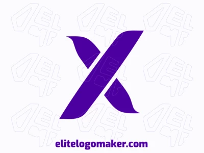 Um logotipo pictórico barato com a letra "X" abstrata, projetado com formas simples, mas eficazes, para uma identidade de marca econômica e reconhecível.