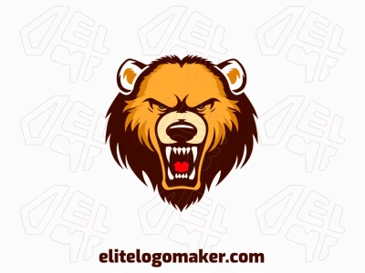 Design de logotipo com um conceito de urso bravo abstrato, chamativo e excelente.