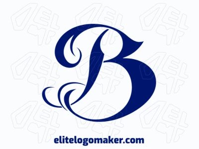 Um design de logotipo simples, porém marcante, apresentando a letra 'B', ideal para uma identidade de marca limpa e memorável.