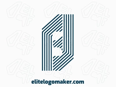 Um logo sofisticado apresentando formas 'B' em estilo listrado.