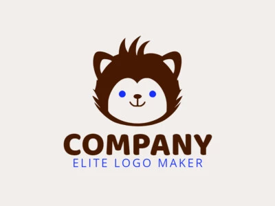 Logotipo moderno com a forma de um filhote de urso com design profissional e estilo abstrato.