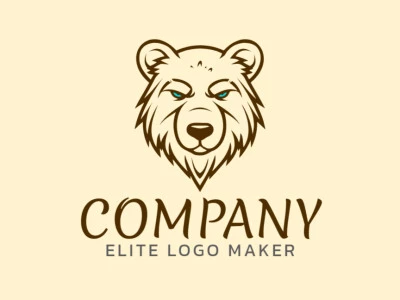 Um logotipo simples, mas impactante, com a cabeça de um urso, projetado para transmitir força e confiabilidade para uma identidade de marca distinta e memorável.