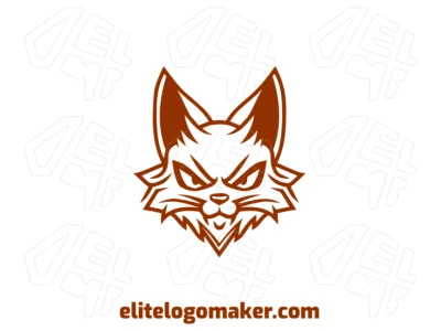 Logotipo criativo apresentando uma raposa corajosa em estilo abstrato, projetado com formas ousadas e linhas dinâmicas para uma identidade visual moderna e marcante.