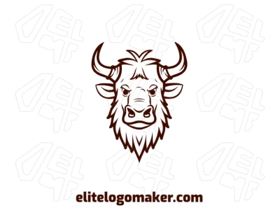A cabeça de touro em estilo minimalista cria um design de logo criativo que se destaca com sua forma ousada e simples.