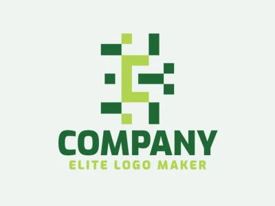 Logotipo vetorial com a forma de uma letra "C", com estilo minimalista e cor verde.