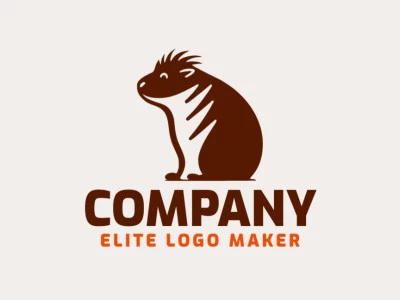 Logotipo simples de uma capivara marrom para representar confiabilidade e força. Um clássico atemporal!