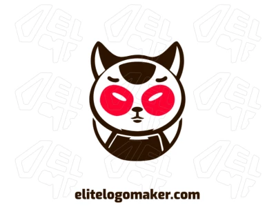 O gato com olhos vermelhos no estilo animal exibe um design excelente e cativante que chama a atenção com suas características intensas e marcantes.