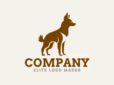 Este logotipo minimalista apresenta a silhueta de um cão marrom que é instantaneamente reconhecível e atemporal. A paleta de cores única adiciona um toque de elegância e simplicidade ao design.