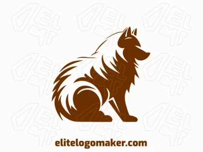 Um logotipo de cachorro marrom em estilo animal, exibindo o charme e a lealdade de nossos amigos peludos.