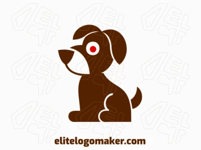 Um design de logo encantador com uma silhueta de cachorro adorável, capturando calor e simpatia.