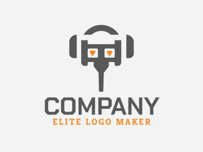 Crie um logotipo memorável para sua empresa com a forma de um elefante, com estilo simples e design criativo.