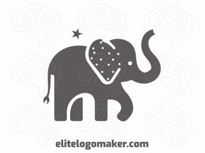 Um design de logotipo de elefante ilustrativo exala sofisticação e modernidade, tornando-o inspirador para empreendimentos empresariais dinâmicos.