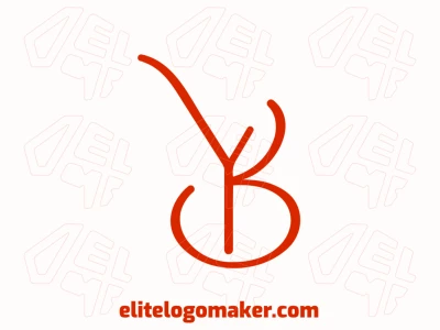 Um logotipo original com a graciosa letra inicial 'B', exalando elegância e sofisticação em seu design.