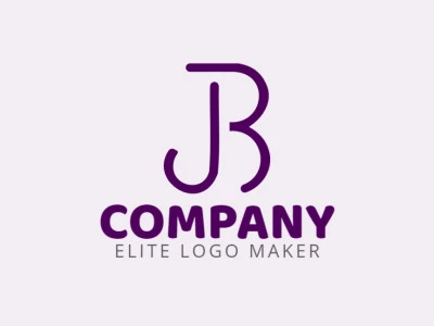 Um logotipo com letras iniciais apresentando uma combinação criativa das letras 'J' e 'B', projetado para formar uma marca coesa e memorável.