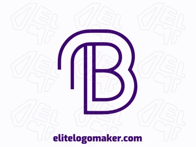 Um logotipo minimalista, luxuoso e único, com a letra 'B' como elemento central.
