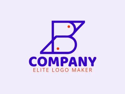 Um logo minimalista com a letra 'B' entrelaçada com dois elegantes pássaros, evocando simplicidade e elegância.