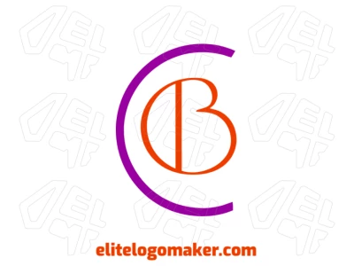 Um design barato de letra inicial apresentando a letra 'B' com design abstrato, criando um logo moderno e simples com elementos criativos e ousados.