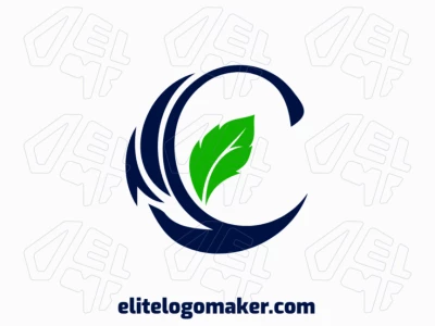 Um logotipo de letra inicial entrelaçando a letra 'C' com um motivo de folha, simbolizando crescimento e ecologia.