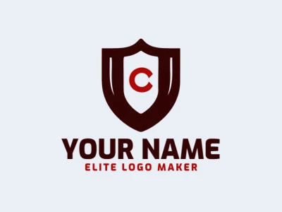 Um design de logotipo elegante com um escudo em estilo emblema entrelaçado com a letra 'C'.