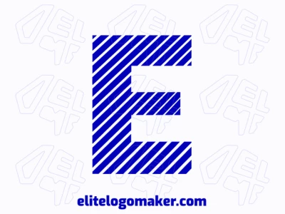 Um logotipo refinado com a letra inicial 'E' em padrões listrados elegantes, exibindo um design moderno e sofisticado.