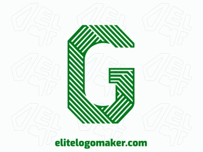 Um logotipo listrado diferente com a letra 'G', projetado em formato vetorial com linhas limpas para uma identidade visual moderna e única.