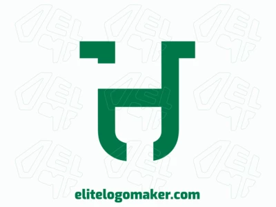 Um design de logotipo abstrato e personalizável com a letra 'H', oferecendo uma identidade visual única e flexível para marcas modernas.