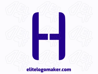 Um logotipo profissional com a letra 'H', projetado com um estilo moderno de letra inicial para um visual forte e sofisticado.
