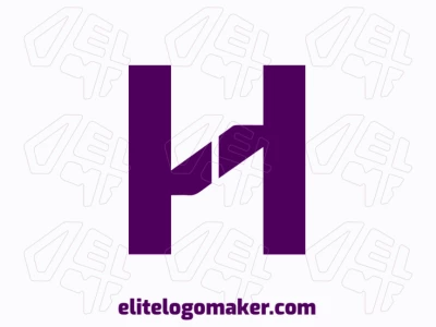 Um logotipo abstrato com a letra 'H' em azul, projetado com estética moderna para criar uma identidade visual única e memorável.