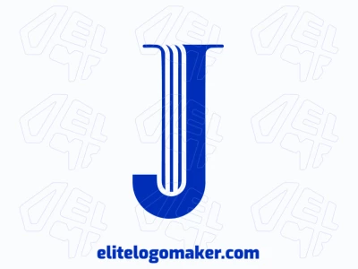 Um logotipo de letra inicial vetorial com a letra 'J', projetado com linhas limpas e estilo moderno para criar uma identidade visual nítida e profissional.