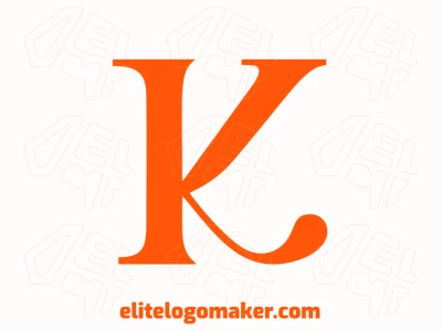 Design de logotipo com a letra 'K' abstrata, mesclando criatividade artística com estética moderna.
