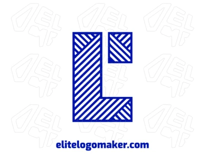 Um design de logo único combinando as letras "L" e "C" com um estilo abstrato, criando uma aparência moderna e criativa.
