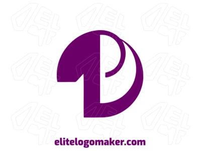 Logotipo minimalista barato com a letra 'P' simples, design limpo e moderno.