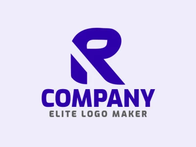 Um design de logotipo simples, porém impactante, apresentando a letra 'R' para uma identidade de marca atemporal.