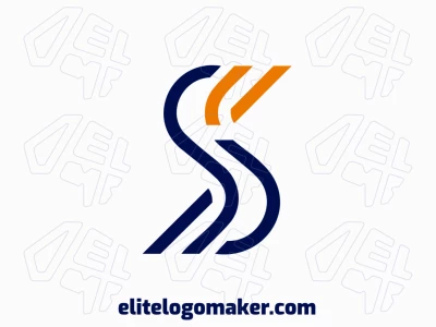 Um logotipo minimalista personalizável com a letra 'S' combinada com um pássaro para um design elegante e moderno.