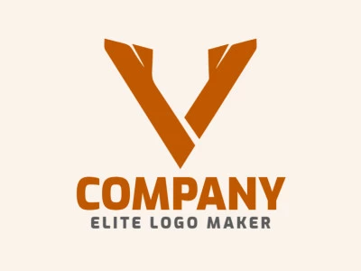 Um logotipo elegante e moderno apresentando a letra 'V' em um design simples, mas marcante.