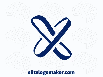 Um logotipo simples e bonito com a letra 'X' projetada para se assemelhar a um laço, combinando elegância e charme em seu estilo minimalista.