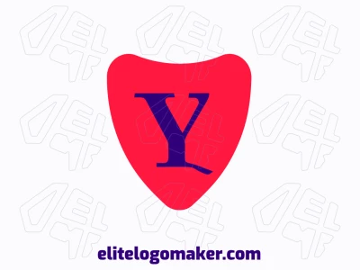 Uma letra 'Y' dentro de um escudo, criada no estilo emblema, tornando-se uma escolha apropriada para designs de logotipos atemporais.