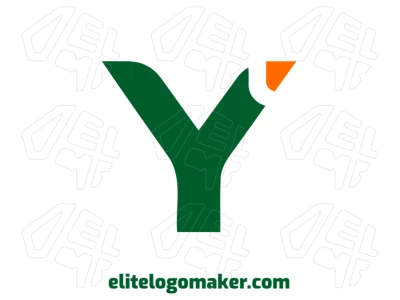 Logotipo conceitual com a letra 'Y' e um design simples em estilo minimalista, criando uma identidade visual limpa e moderna.