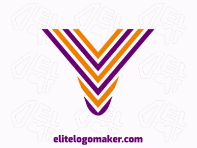 Um belo logotipo de marca abstrato com a letra 'Y' e listras dinâmicas, destacando um design moderno e artístico.