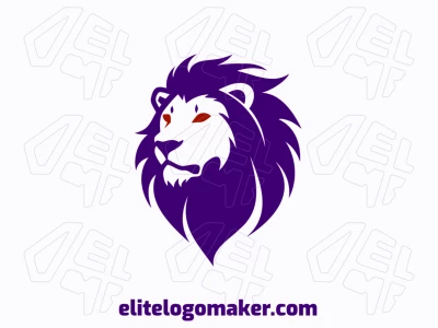 Um logotipo abstrato apresenta uma cabeça de leão observando algo, elaborada com linhas e formas elegantes para criar um design sofisticado e cativante.