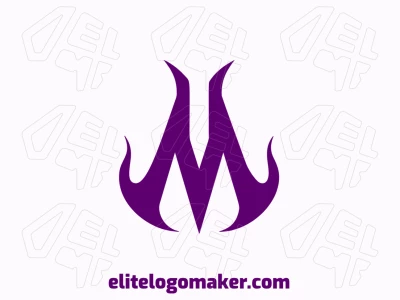 Um logo com a letra inicial 'M' em um estilo inovador, usando formas interessantes para criar um design único.