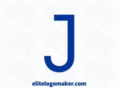 Um logotipo minimalista da letra 'J' no estilo de letra inicial, oferecendo um design adequado e atraente para marcas modernas.