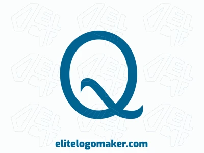 Um belo e notável design de logotipo minimalista com a letra “Q”, ideal para criar uma identidade de marca elegante e moderna.