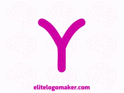 Design gracioso e minimalista apresentando a letra 'Y' em um estilo limpo e simples, perfeito para uma identidade de marca profissional e sofisticada.