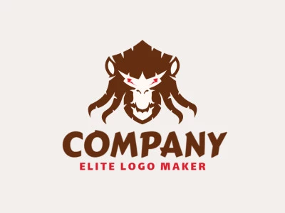 Logotipo ideal para diferentes negócios com a forma de uma cabeça macaco , com design criativo e estilo abstrato.