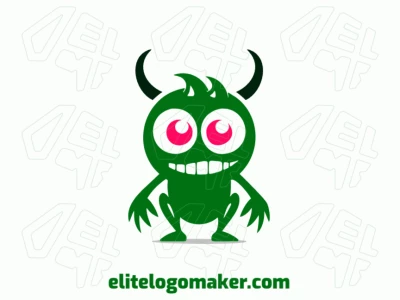 Crie um logotipo memorável para sua empresa com a forma de um monstro com estilo minimalista e design criativo.