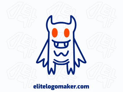 Um logotipo infantil apresentando um monstro brincalhão, projetado para ser divertido e acessível com cores vibrantes e uma expressão amigável.