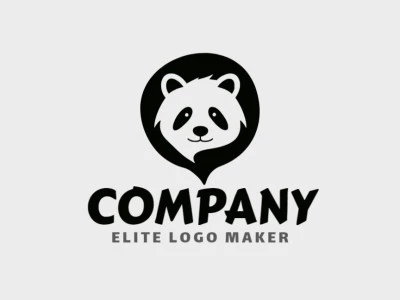 Logotipo ideal para diferentes negócios com a forma de um urso panda , com design criativo e estilo mascote.